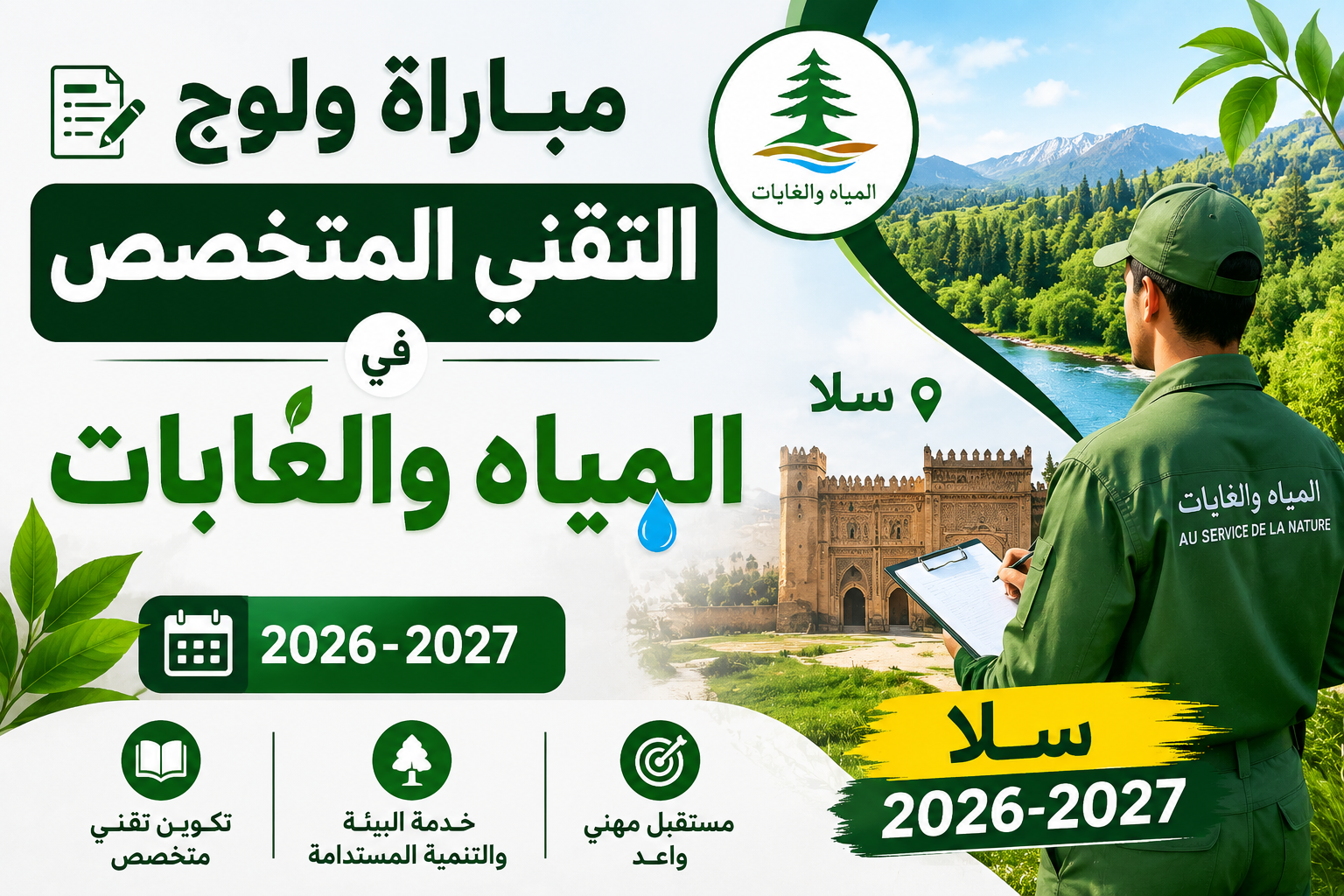 مباراة ولوج التقني المتخصص في المياه والغابات – سلا 2026-2027